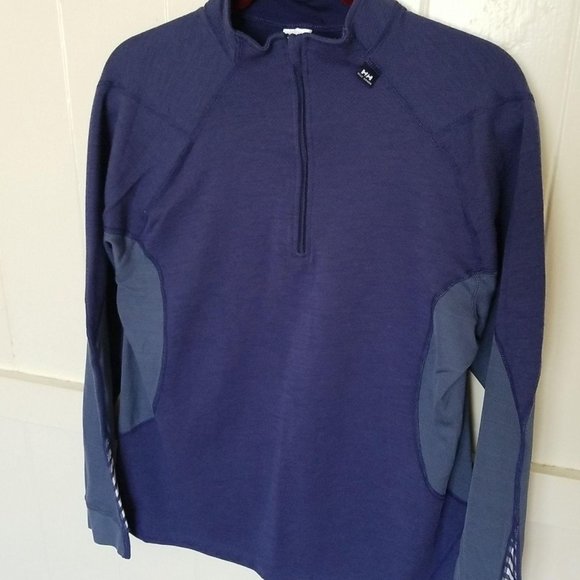 HELLY HANSEN Mens L/S Wool Blend Zip Base Layer XL - Picture 8 of 8